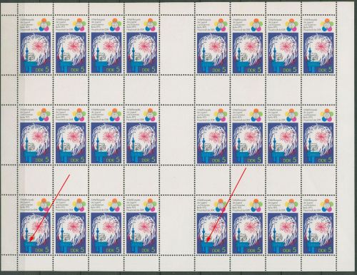 DDR MH-Bogen 1973 Weltfestpiele mit Plattenfehler MHB 16 D II postfrisch