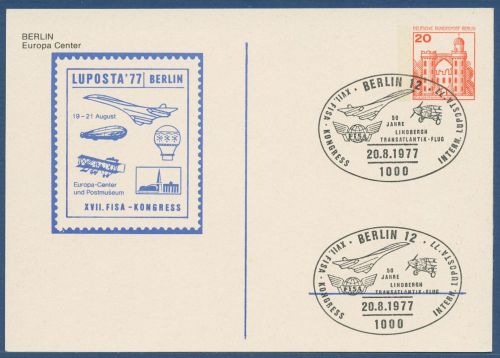 Berlin 1977 Burgen & Schlösser LUPOSTA Europacenter PP 76/28 gestempelt (X41038)