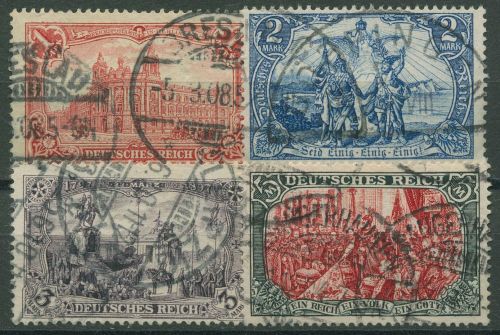 Deutsches Reich 1902 Darstellungen a. d. Kaiserreich ohne WZ 78/81 gestempelt