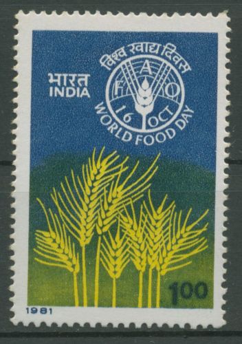 Indien 1981 Welternährungstag Getreide 881 postfrisch