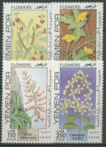 Jemen (Südjemen) 1981 Pflanzen Blüten 280/83 postfrisch