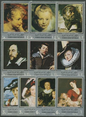 Jemen (Nordjemen) 1968 Gemälde von Rubens 670/79 postfrisch