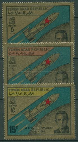 Jemen (Nordjemen) 1968 Russischer Kosmonaut Komarow 710/12 postfrisch