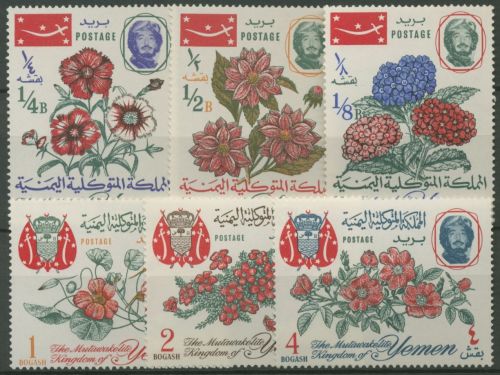 Jemen (Königreich) 1965 Blumen 182/87 A postfrisch