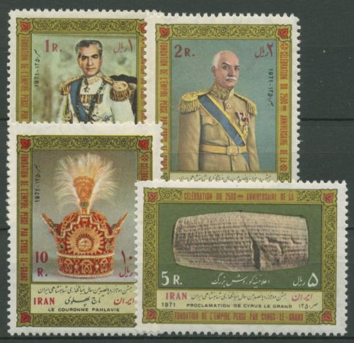 Iran 1971 Gründungstag persisches Reich, Kunst 1526/29 postfrisch leicht fleckig