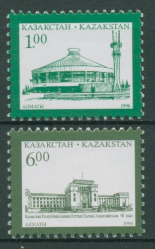 Kasachstan 1996 Gebäude in Alma-Ata 127/28 postfrisch