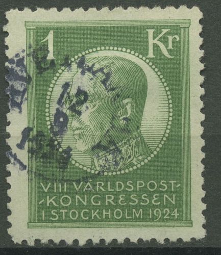 Schweden 1924 Weltpostkongress Stockholm König Gustav V. 156 gestempelt