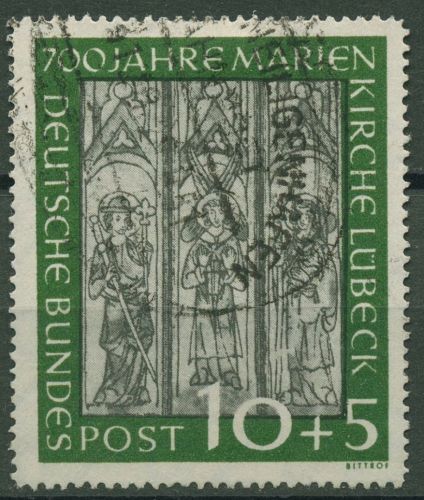 Bund 1951 700 Jahre Marienkirche Lübeck 139 gestempelt