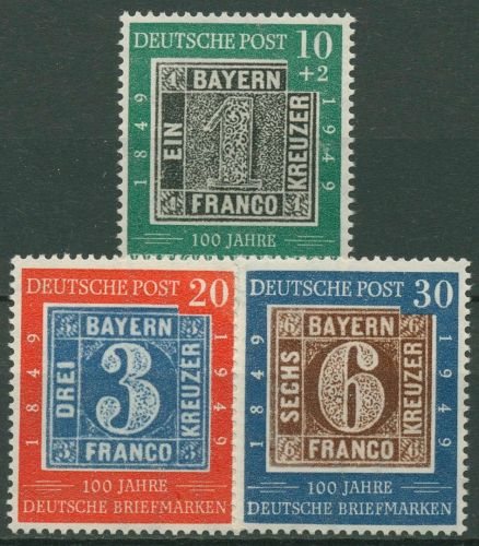 Bund 1949 100 Jahre deutsche Briefmarken 113/15 postfrisch geprüft