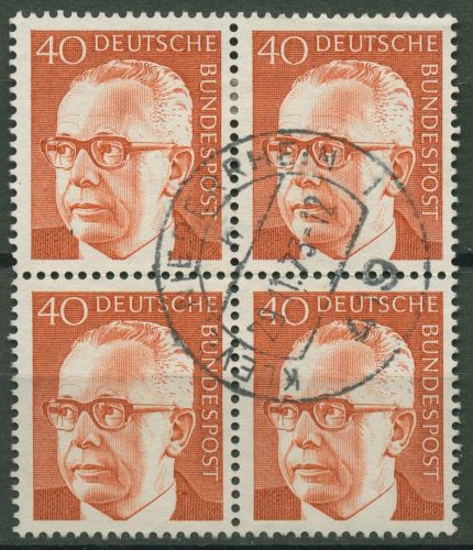 Bund 1970 Heinemann 639 4er-Block gestempelt