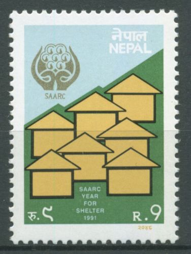 Nepal 1991 SAARC-Jahr Menschenwürdiges Wohnen Häuser 522 postfrisch