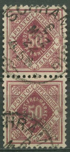 Württemberg Dienstmarken 1921 Ziffer in Raute 154 senkrechtes Paar gestempelt