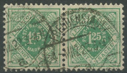Württemberg Dienstmarken 1921 Ziffer in Raute 156 waagerechtes Paar gestempelt