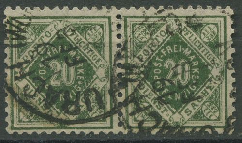 Württemberg Dienstmarken 1921 Ziffer in Raute 152 waagerechtes Paar gestempelt