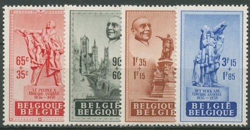 Belgien 1948 Denkmal für Eduard Anseele Arbeiterführer 824/27 postfrisch