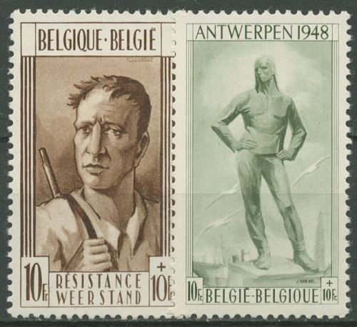 Belgien 1948 Befreiungsdenkmäler in Antwerpen und Lüttich 828/29 postfrisch