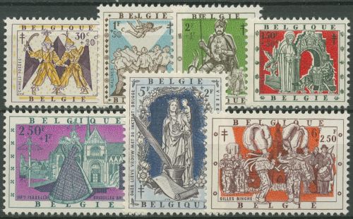 Belgien 1957 Kampf gegen die Tuberkulose Legenden 1084/90 postfrisch