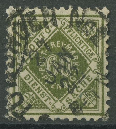 Württemberg Dienstmarken 1921 Ziffer in Raute 155 gestempelt