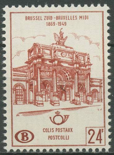 Belgien 1962 Postpaketmarke Alter Bahnhof Brüssel-Süd PP 54 postfrisch