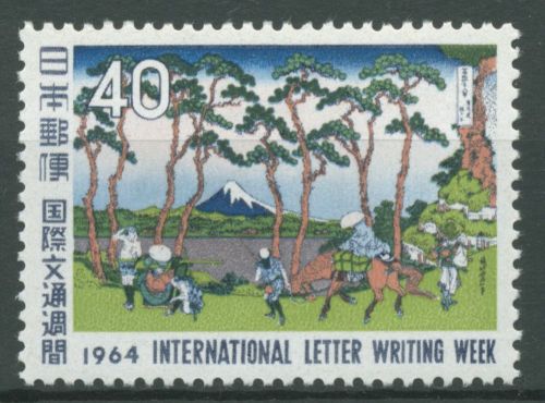 Japan 1964 Intern. Briefwoche Farbholzschnitt Berg Fujisan 876 postfrisch