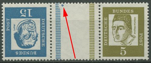 Bund 1963 Albertus/Luther Zusammendruck KZ 2.2 postfr. (Zwischensteg mit Punkt)