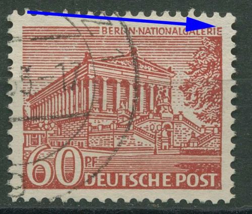 Berlin 1949 Berliner Bauten mit Plattenfehler 54 VIII gestempelt