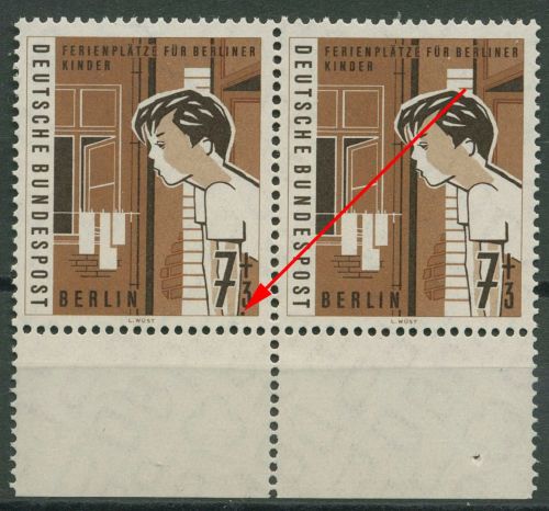 Berlin 1960 Hilfswerk: Ferienplätze mit Plattenfehler 193 f 45 postfrisch