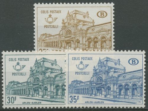 Belgien 1967 Postpaketmarken Bahnhof Arlon PP 60/62 postfrisch