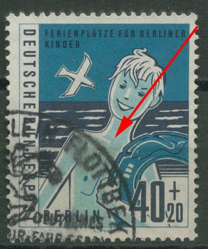 Berlin 1960 Kinder mit Plattenfehler 196 f 44 gestempelt