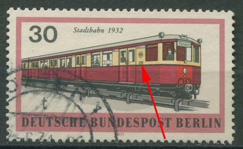 Berlin 1971 Strassenbahn mit Plattenfehler 382 I gestempelt