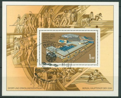 DDR 1981 SEZ Sport-u.Erholungszentrum Block 64 Sonderstempel gestempelt (C96830)