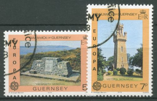 Guernsey 1978 Europa CEPT Baudenkmäler 161/62 gestempelt