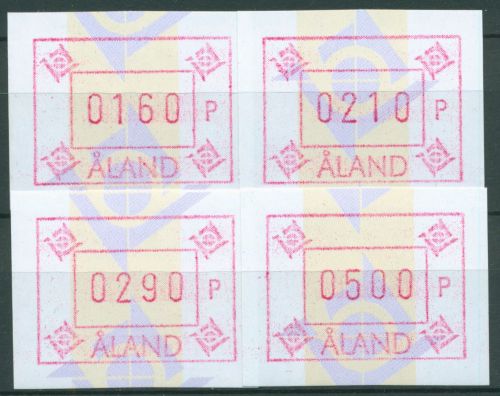 Aland 1993 ATM Satz 4 Werte mit WZ 1 ATM Satz 5 Yc S2 postfrisch