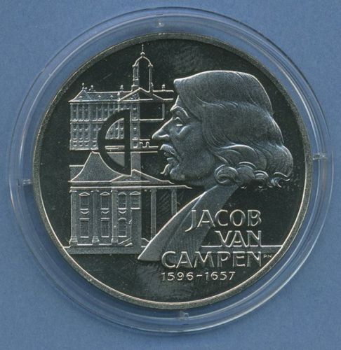 Niederlande 10 ECU 1996, Architekt Jacob van Campen, st in Kapsel (m4727)