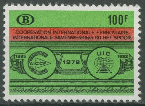 Belgien 1972 Eisenbahnpaketmarke 50 J. Int. Eisenbahnverband EP 346 postfrisch