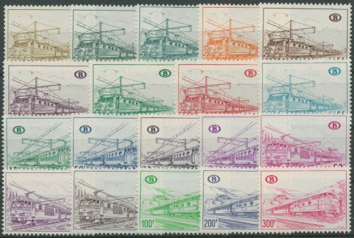 Belgien 1968 Eisenbahnpaketmarken Lokomotiven EP 325/43 x postfrisch