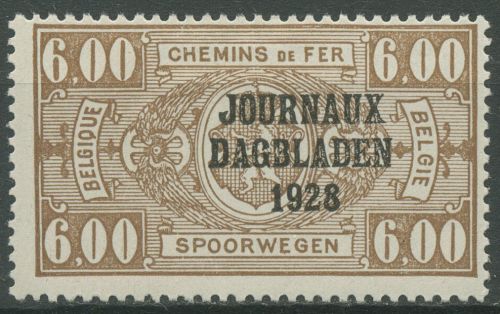Belgien 1928 Zeitungspaketmarke mit Aufdruck ZP 14 mit Falz