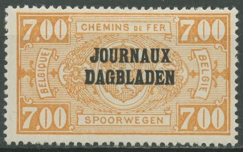 Belgien 1929 Zeitungspaketmarke mit Aufdruck ZP 37 mit Falz