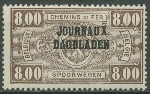 Belgien 1929 Zeitungspaketmarke mit Aufdruck ZP 38 mit Falz