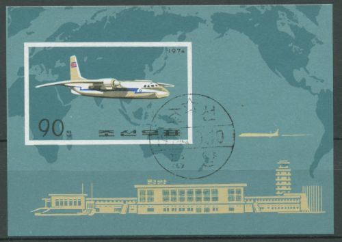 Korea (Nord) 1974 Zivile Luftfahrt Block 12 gestempelt (C30491)