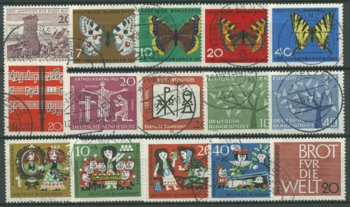 Bund 1962 Jahrgang komplett (375/89) gestempelt (SG98532)