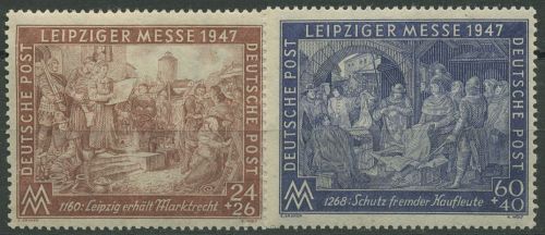 Alliierte Besetzung 1947 Messe WZ Stufen flach fallend 941/42 I C Z postfrisch