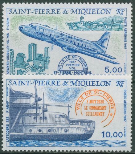 Saint-Pierre et Miquelon 1987 Flugzeuge Flugboot 548/49 postfrisch