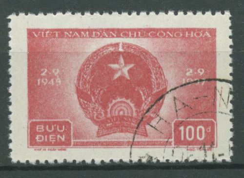 Vietnam-Nord 1957 Staatswappen 62 gestempelt