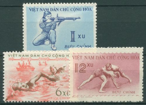Vietnam-Nord 1959 Sport Schwimmen 105/07 ungebraucht o.G.