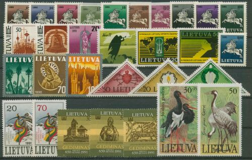 Litauen 1991 Jahrgang komplett (465/94), postfrisch (G60065)