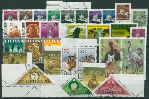Litauen 1991 Jahrgang komplett (465/94), gestempelt (G60094)