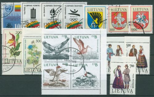 Litauen 1992 Jahrgang komplett (495/10) gestempelt (G60095)