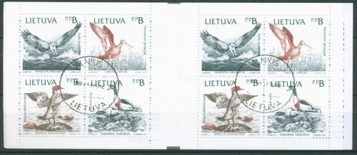 Litauen 1992 Ostsee Vögel Markenheftchen MH 1 gestempelt (C63170)