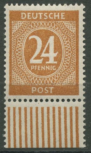 All. Besetzung 1946 I. Kontrollratsausg. Unterrand 925 b W UR postfrisch geprüft